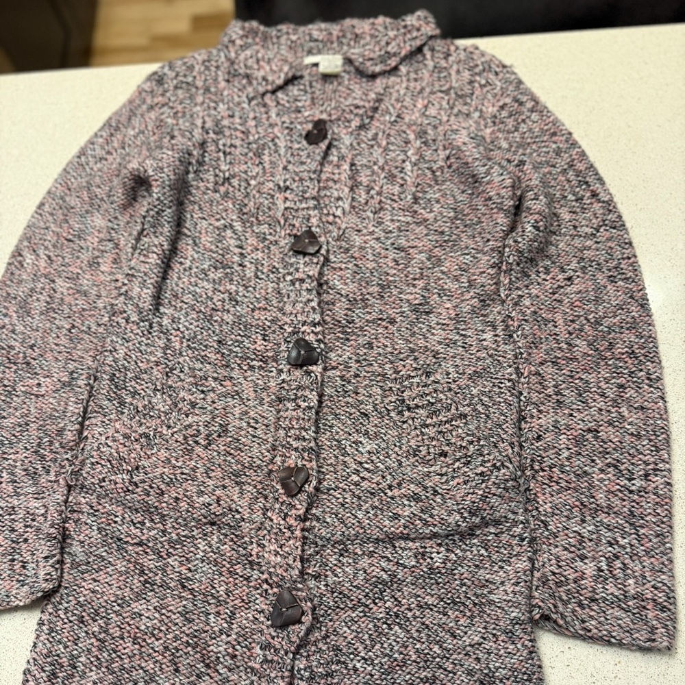 Free People Pink and Gray Sweater